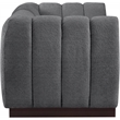 Meridian Furniture Quinn 2-Piece Contemporary Fabric Modular Sofa in Dark Gray