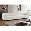 Meridian Furniture Quinn 4-Piece Contemporary Fabric Modular Sofa in Cream
