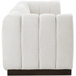 Meridian Furniture Quinn 4-Piece Contemporary Fabric Modular Sofa in Cream