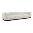 Meridian Furniture Quinn 4-Piece Contemporary Fabric Modular Sofa in Cream