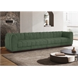Meridian Furniture Quinn 4-Piece Contemporary Fabric Modular Sofa in Green
