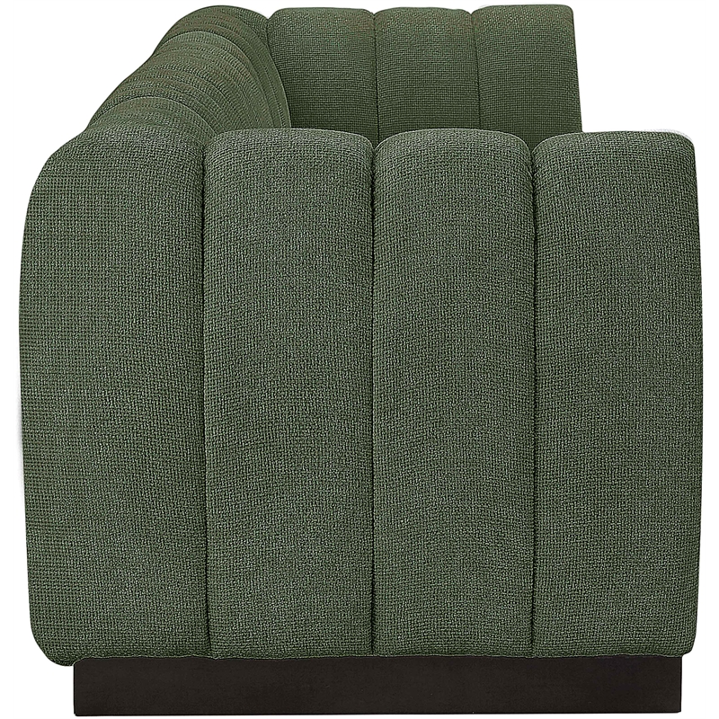 Meridian Furniture Quinn 4-Piece Contemporary Fabric Modular Sofa in Green