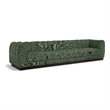 Meridian Furniture Quinn 4-Piece Contemporary Fabric Modular Sofa in Green