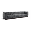 Meridian Furniture Quinn 4-Piece Contemporary Fabric Modular Sofa in Dark Gray