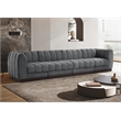 Meridian Furniture Quinn 4-Piece Contemporary Fabric Modular Sofa in Dark Gray