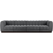 Meridian Furniture Quinn 4-Piece Contemporary Fabric Modular Sofa in Dark Gray