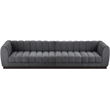 Meridian Furniture Quinn 4-Piece Contemporary Fabric Modular Sofa in Dark Gray