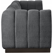 Meridian Furniture Quinn 4-Piece Contemporary Fabric Modular Sofa in Dark Gray