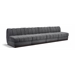 Grey/4-Piece: 4 Armless Chair