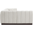 Meridian Furniture Quinn 4-Piece L-Shaped Fabric Modular Sectional in Cream