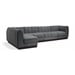 Grey/5-Piece: 3 Armless Chair, 2 Corner Chair