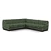 Green/5-Piece: 4 Armless Chair, 1 Corner Chair