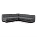Grey/5-Piece: 4 Armless Chair, 1 Corner Chair