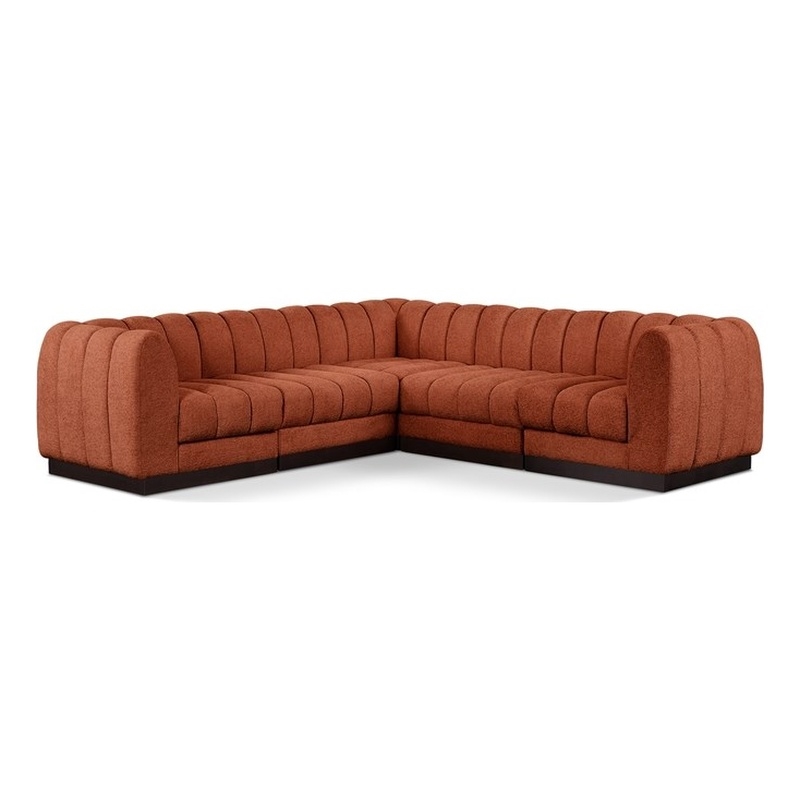 Cognac/5-Piece: 2 Armless Chair, 3 Corner Chair