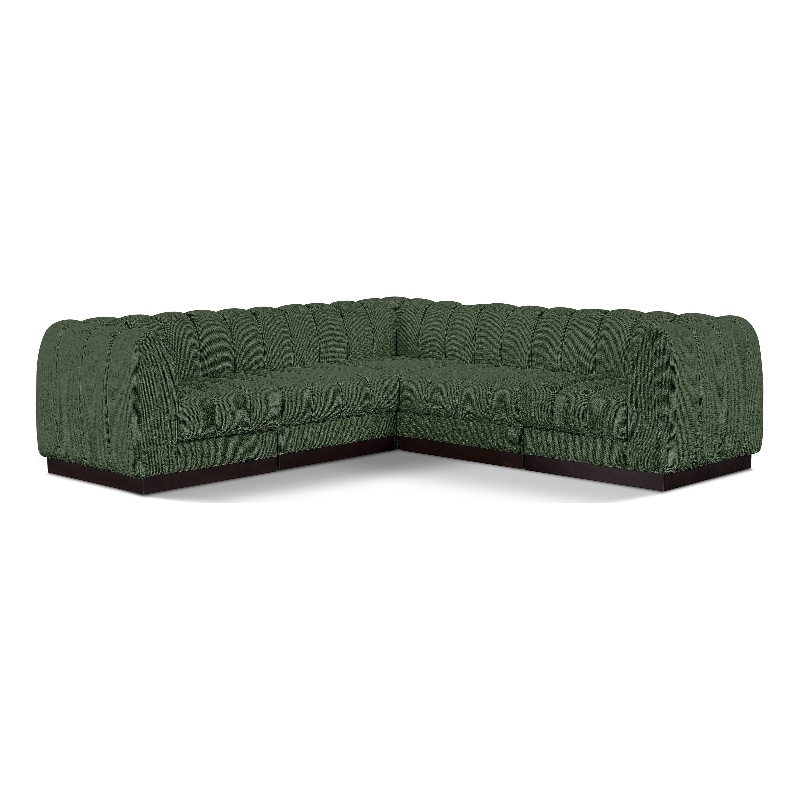 Green/5-Piece: 2 Armless Chair, 3 Corner Chair