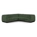 Green/5-Piece: 2 Armless Chair, 3 Corner Chair