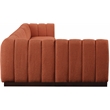 Meridian Furniture Quinn 6-Piece L-Shaped Fabric Modular Sectional in Orange