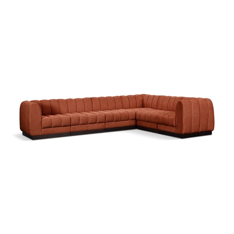 Cognac/6-Piece: 3 Armless Chair, 3 Corner Chair