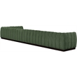 Meridian Furniture Quinn 7-Piece L-Shaped Fabric Modular Sectional in Green