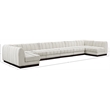 Meridian Furniture Quinn 8-Piece U-Shaped Fabric Modular Sectional in Cream