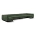 Green/8-Piece: 6 Armless Chair, 2 Corner Chair