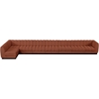 Meridian Furniture Quinn 8-Piece L-Shaped Fabric Modular Sectional in Orange