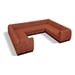 Cognac/8-Piece: 4 Armless Chair, 4 Corner Chair