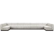 Meridian Furniture Quinn 9-Piece U-Shaped Fabric Modular Sectional in Cream