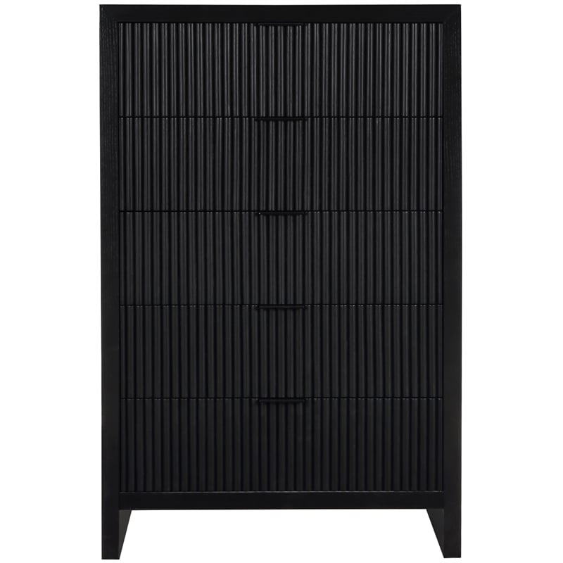 Meridian Furniture Fairfax Black Oak Veneer Chest