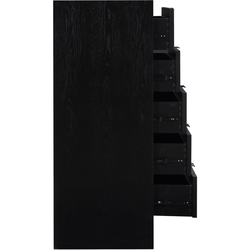 Meridian Furniture Fairfax Black Oak Veneer Chest