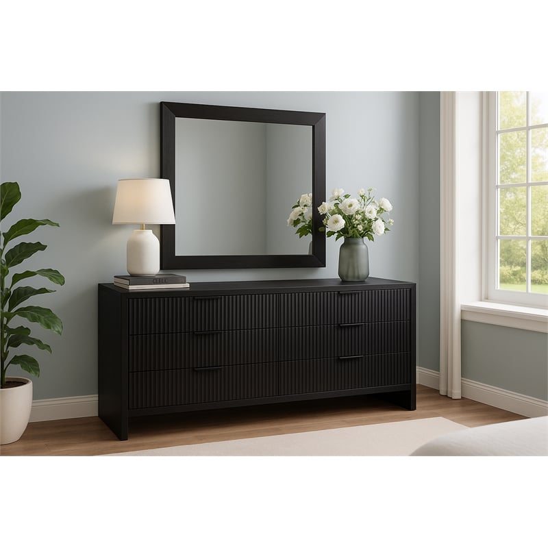 Meridian Furniture Fairfax Black Mirror