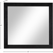 Meridian Furniture Fairfax Black Mirror