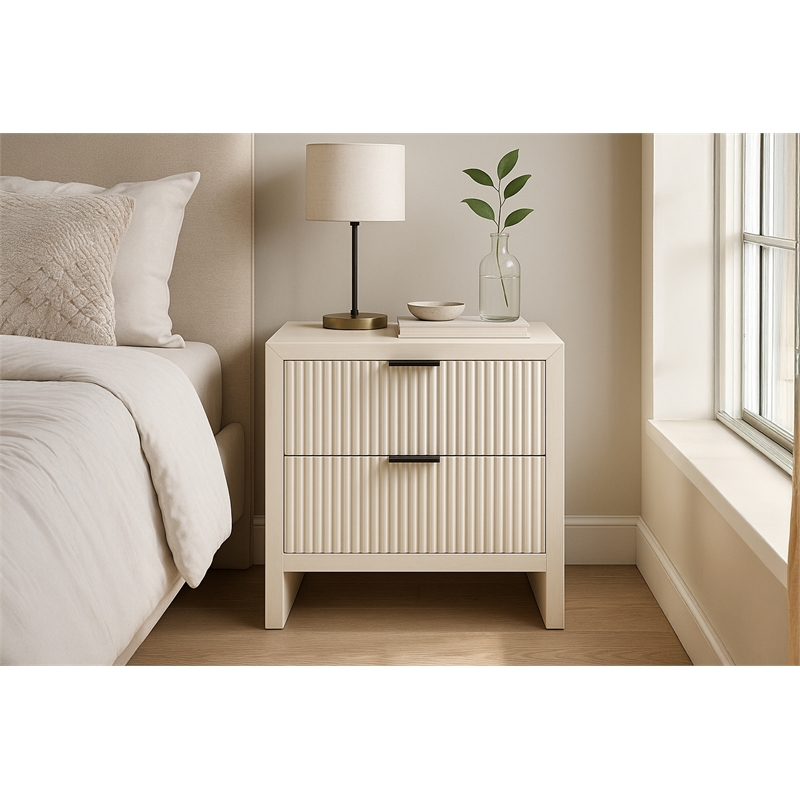 Meridian Furniture Fairfax Cream Night Stand