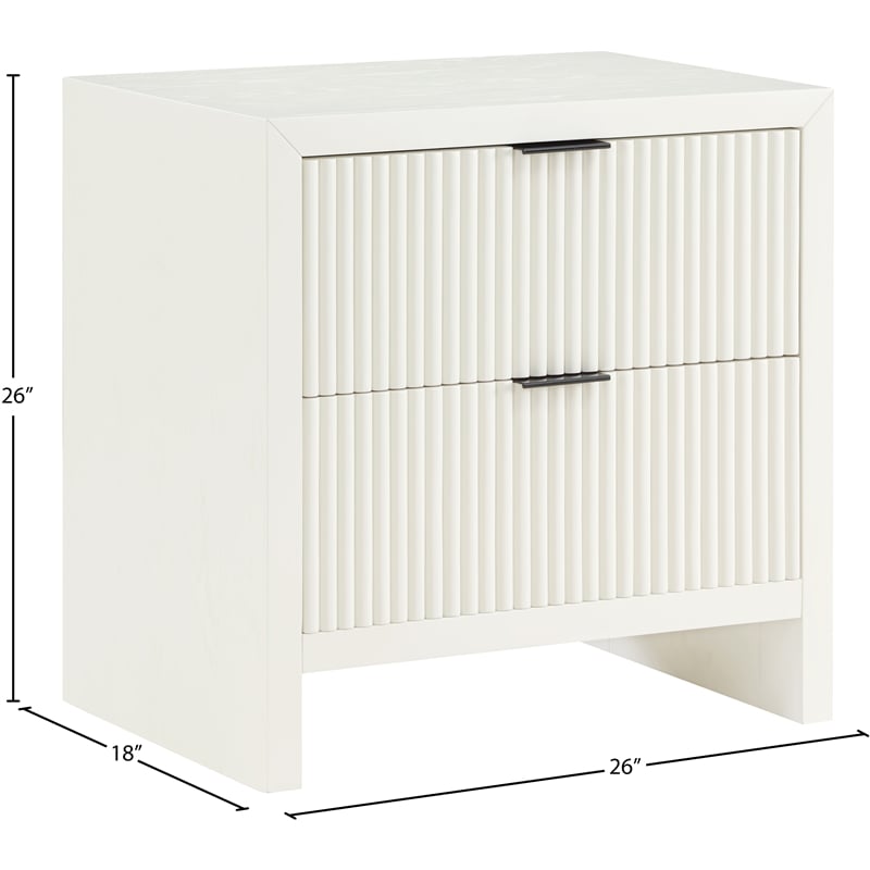 Meridian Furniture Fairfax Cream Night Stand