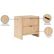 Meridian Furniture Fairfax Natural Night Stand
