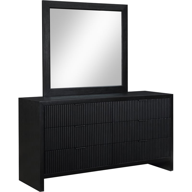 Meridian Furniture Fairfax Black Oak Veneer Dresser