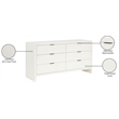 Meridian Furniture Fairfax Cream Oak Veneer Dresser