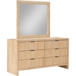 Meridian Furniture Fairfax Natural Oak Veneer Dresser