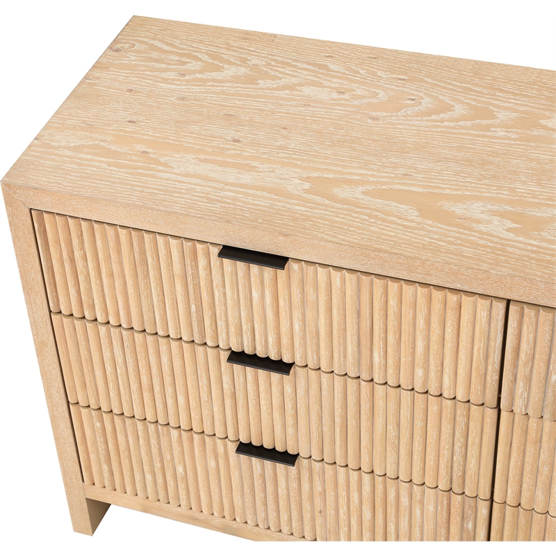 Meridian Furniture Fairfax Natural Oak Veneer Dresser