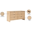 Meridian Furniture Fairfax Natural Oak Veneer Dresser
