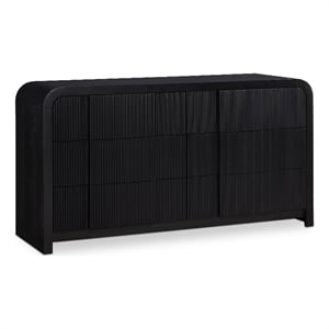 Meridian Furniture Fluted Black Oak Veneer Dresser