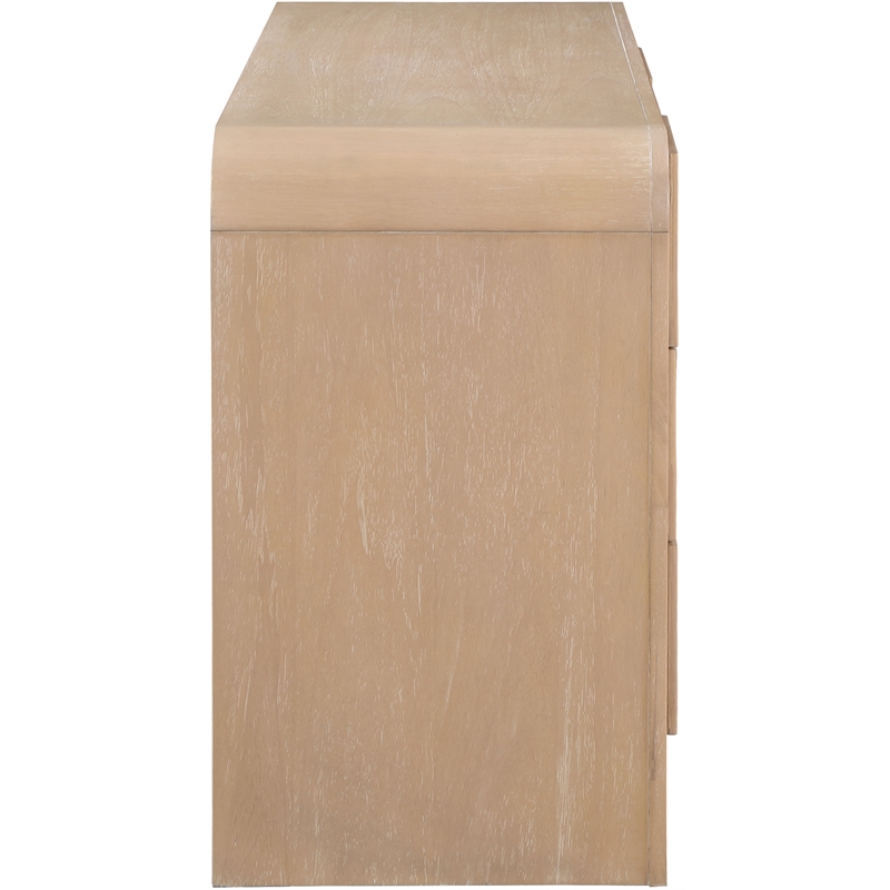Meridian Furniture Fluted Natural Oak Veneer Dresser