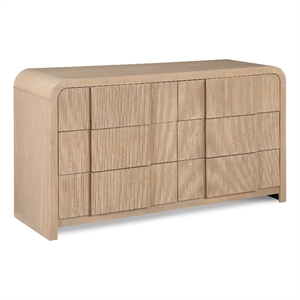 Meridian Furniture Fluted Natural Oak Veneer Dresser