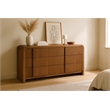 Meridian Furniture Fluted Walnut Oak Veneer Dresser
