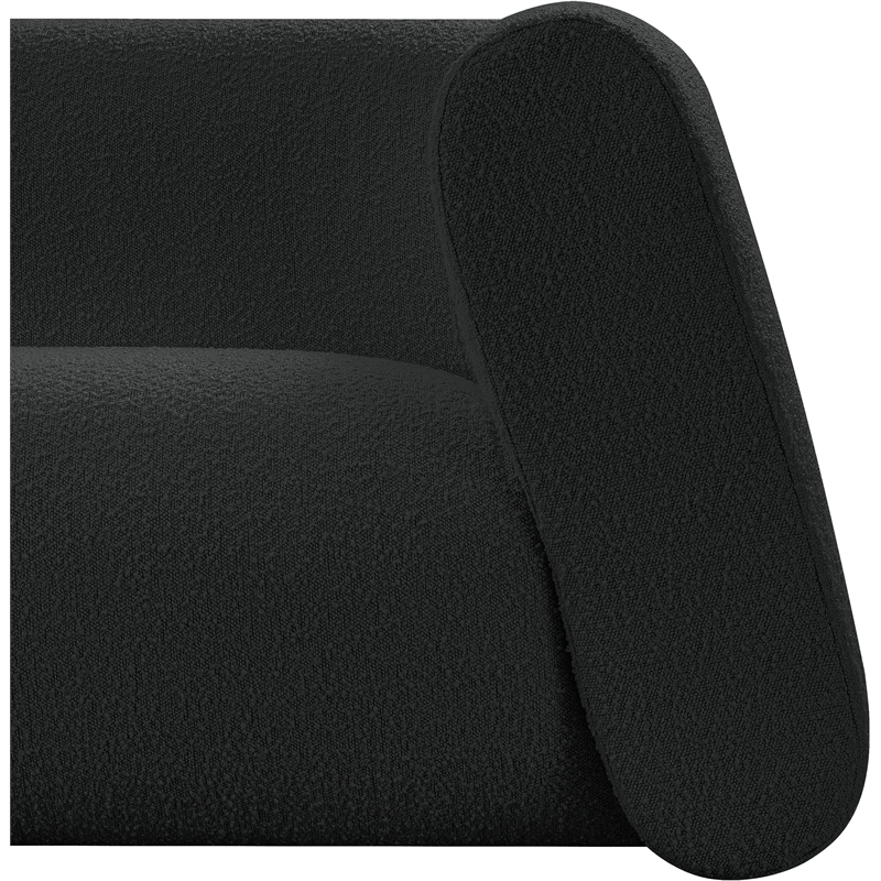 Meridian Furniture Abbington Contemporary Boucle Fabric Chair in Black