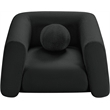 Meridian Furniture Abbington Contemporary Boucle Fabric Chair in Black