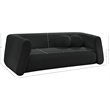 Meridian Furniture Abbington Contemporary Boucle Fabric Sofa in Black