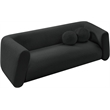 Meridian Furniture Abbington Contemporary Boucle Fabric Sofa in Black
