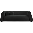 Meridian Furniture Abbington Contemporary Boucle Fabric Sofa in Black