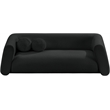 Meridian Furniture Abbington Contemporary Boucle Fabric Sofa in Black